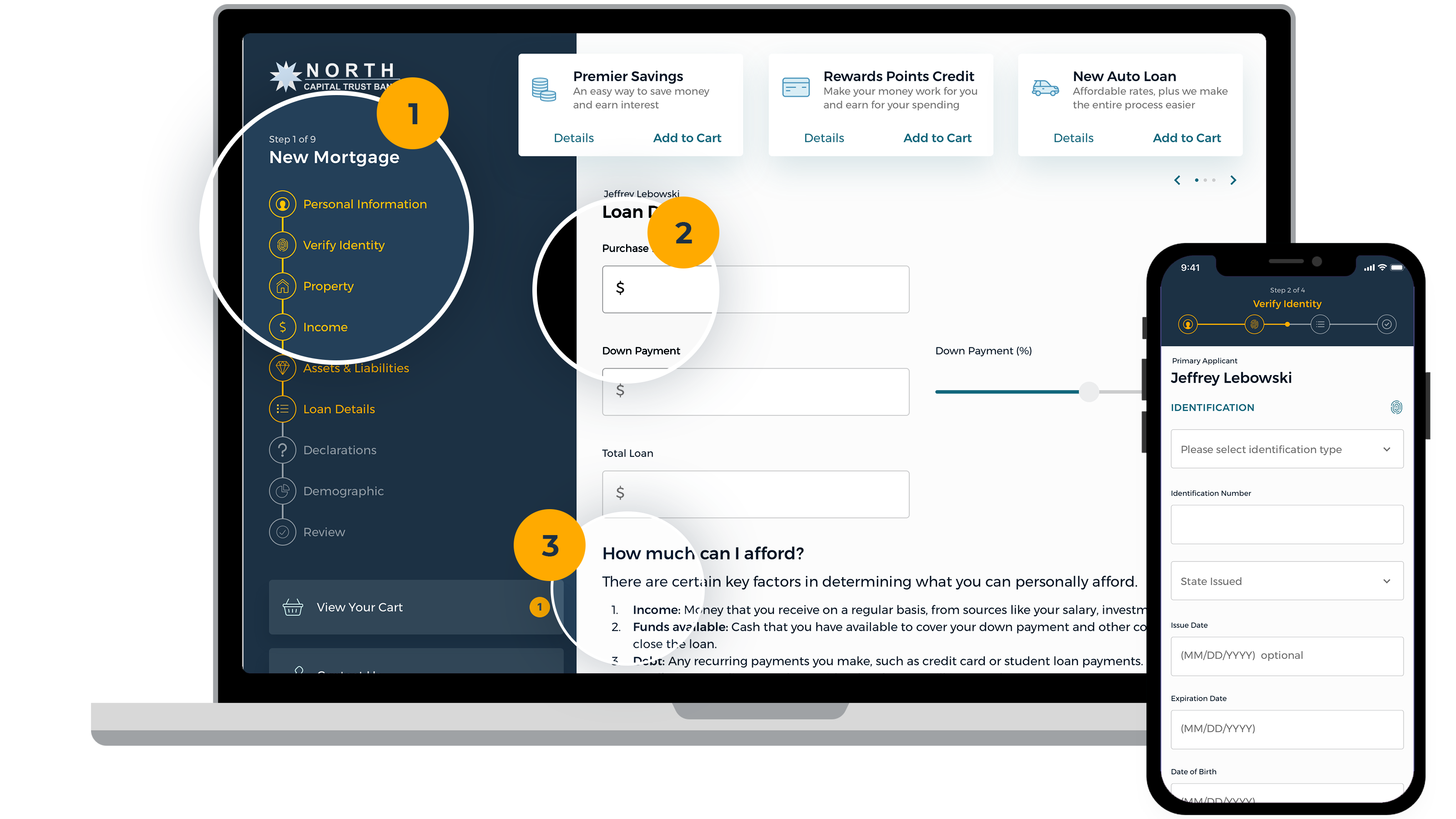 UI detail is called out on the screen to illustrate the improvements